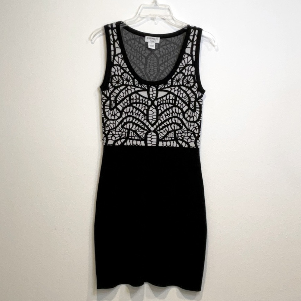 CARMEN Carmen Marc Volvo knit dress sleeveless scoop neckline women’s size small